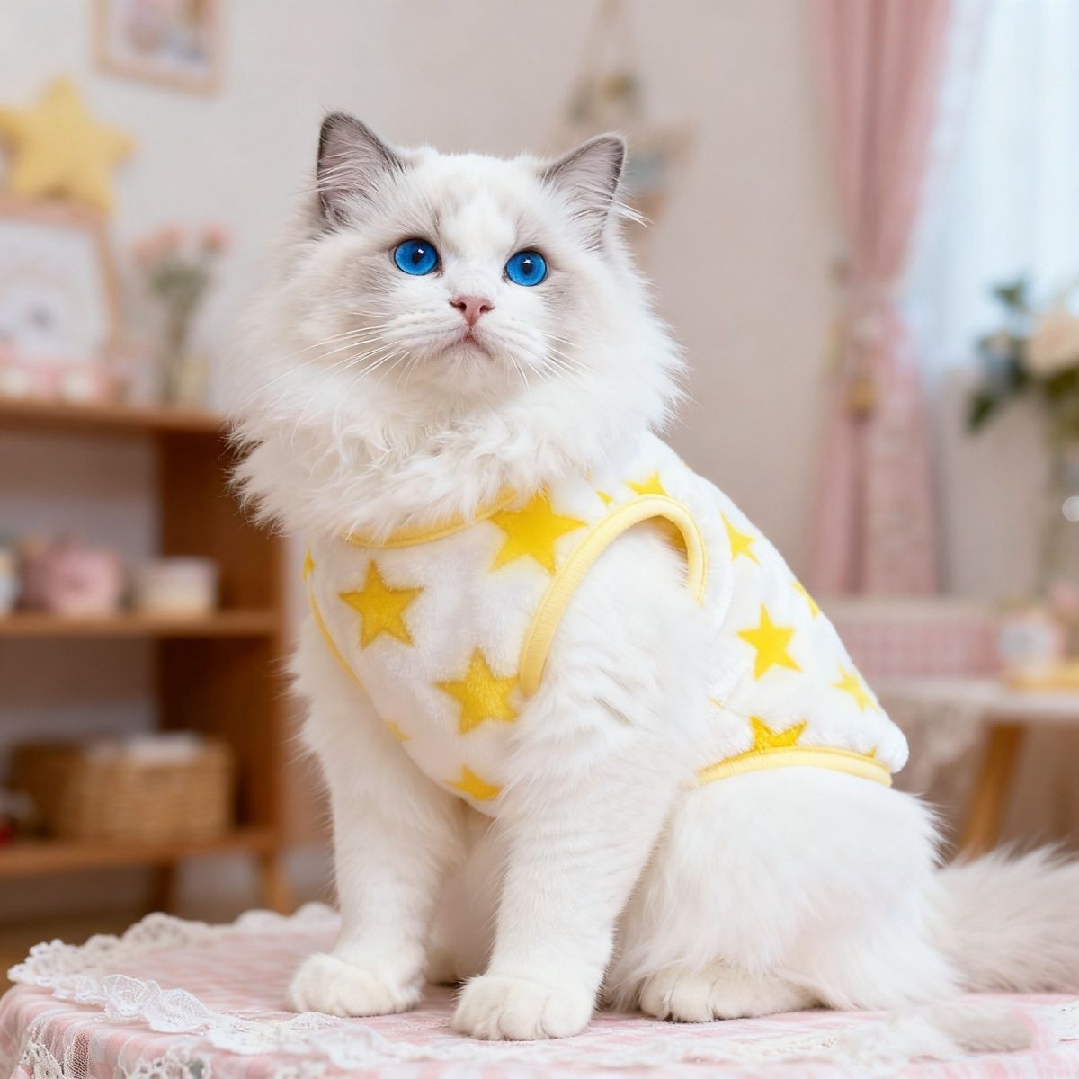 秋冬猫咪绒衣宠物可爱防掉冬季保暖薄款狗狗布偶背心蓝猫小型衣服