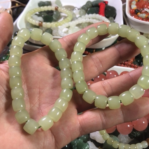 手链未镶嵌和田玉（糖玉）