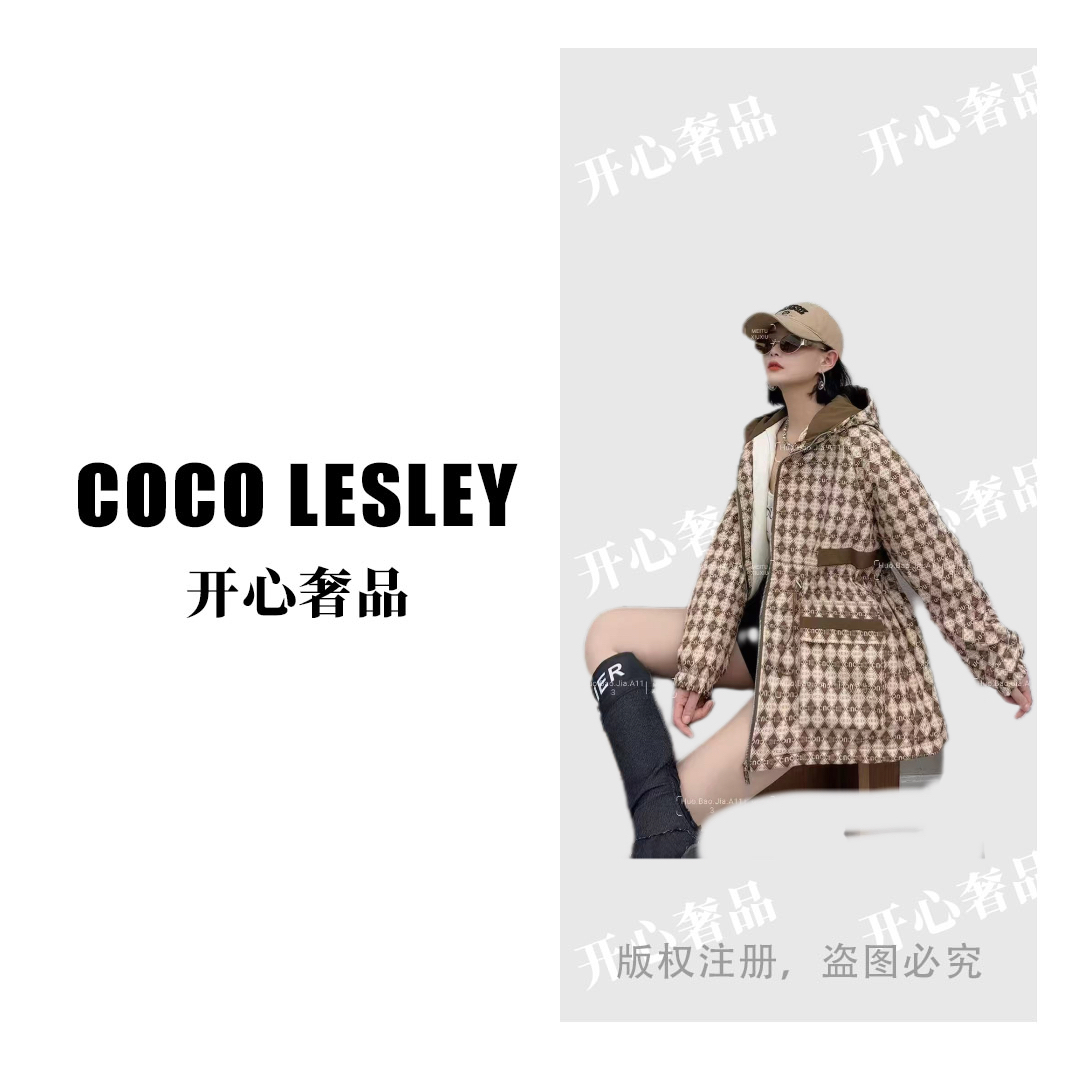 【开心奢品】欧版时尚BB绒外套风衣连帽上衣女Y729