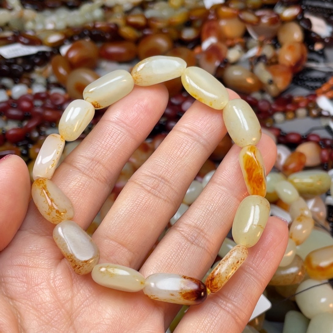 和田玉手链未镶嵌沉*丷