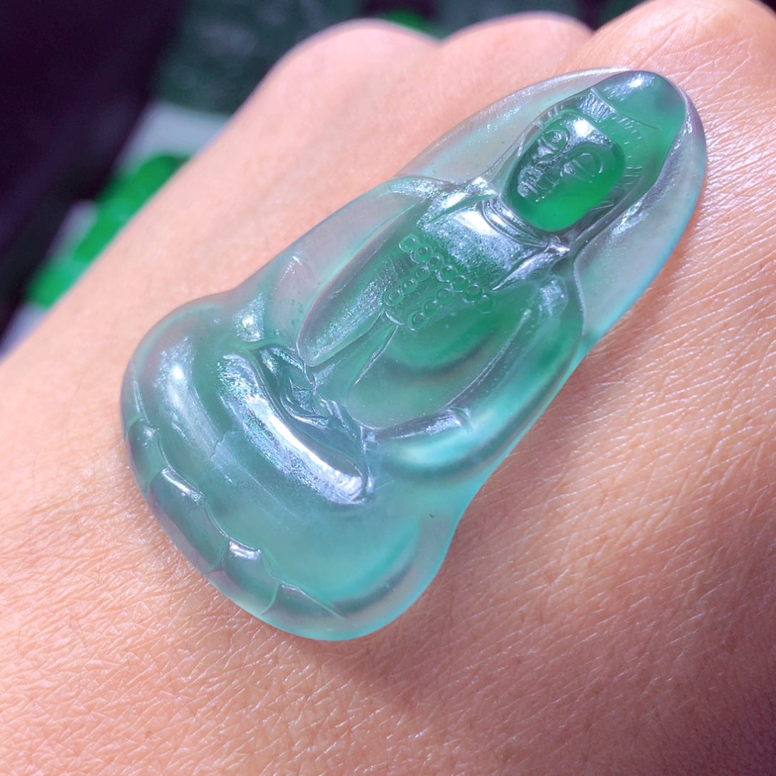 定制翡翠未镶嵌天然翡翠A货毛货挂件