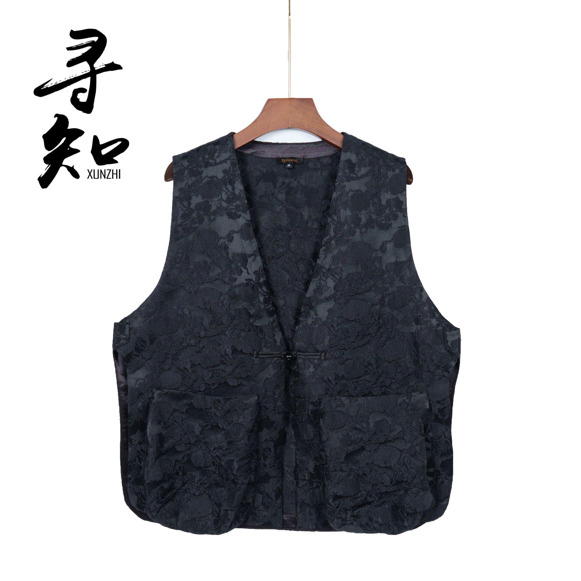 寻知·朱总原创设计XZM388N墨韵提花中式马甲