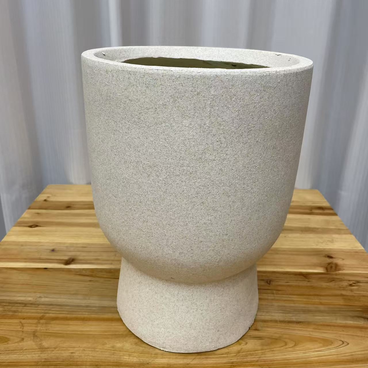 镁泥花盆黑金刚黑珍珠高山欧式简约轻奢办公室落地透气大号盆器