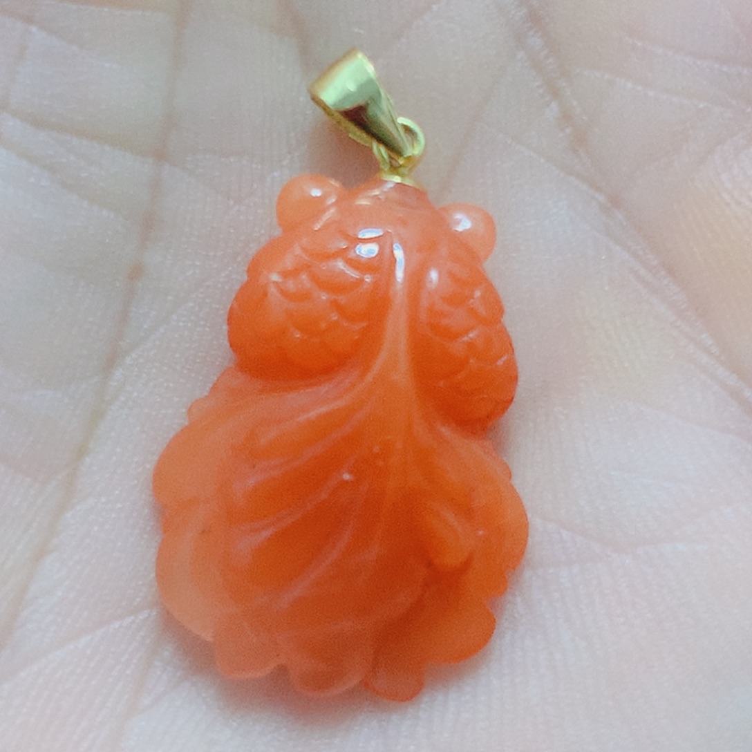 南红玛瑙银S925镶嵌吊坠(不含链)