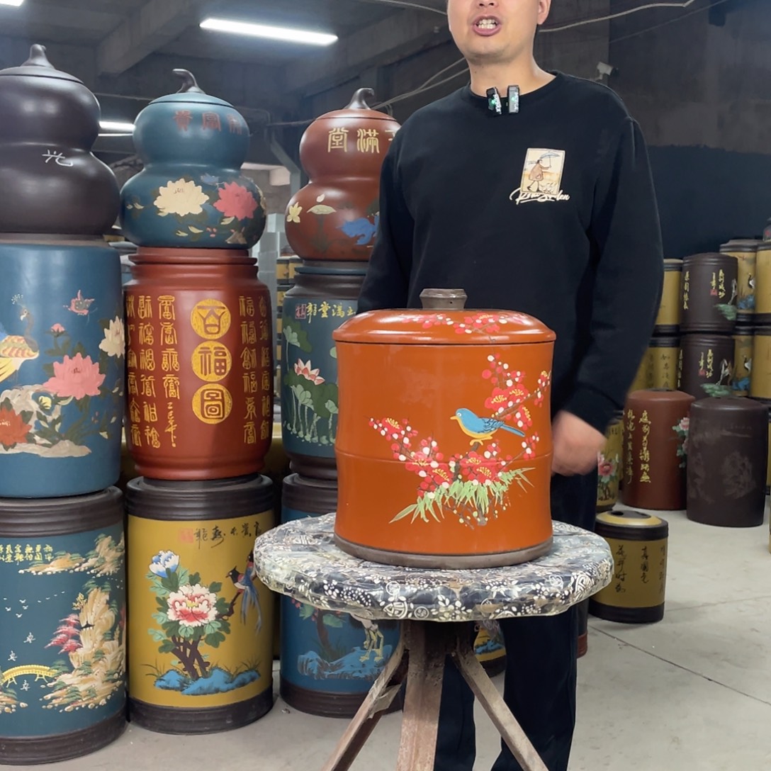 宜兴原矿紫砂茶叶罐