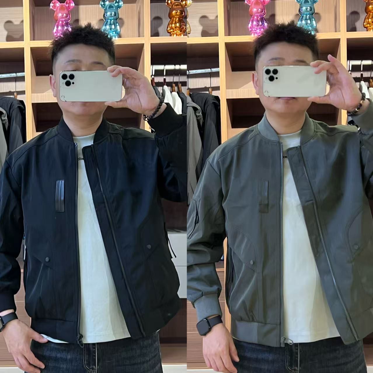 【XQ春秋外套】秋季新款88650男士休闲棒球领夹克