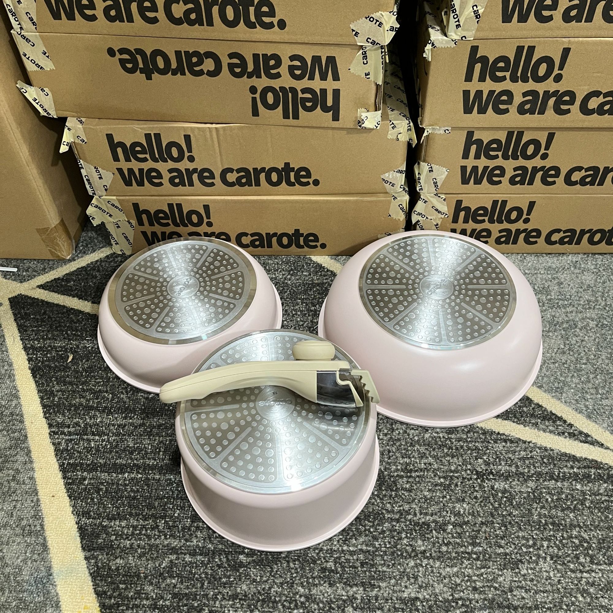 叠叠锅20奶+22煎+26炒+手柄不挑剔灶具【微瑕】建议吴拍