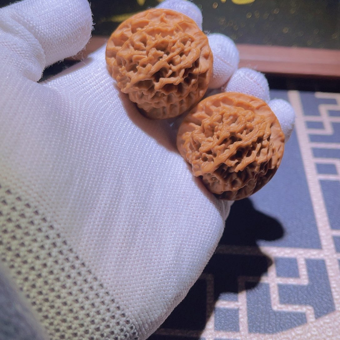 把件文玩核桃橘*皮秦闷