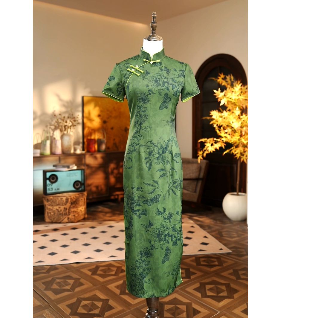 【A117】2025复古文艺减龄修身显白日常款旗袍120CM