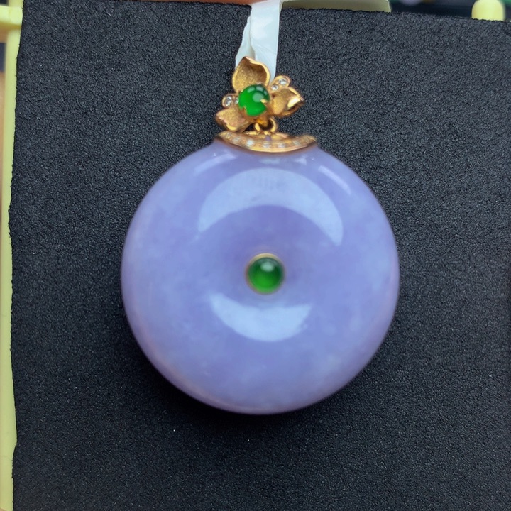 翡翠手链18K金镶嵌翡翠