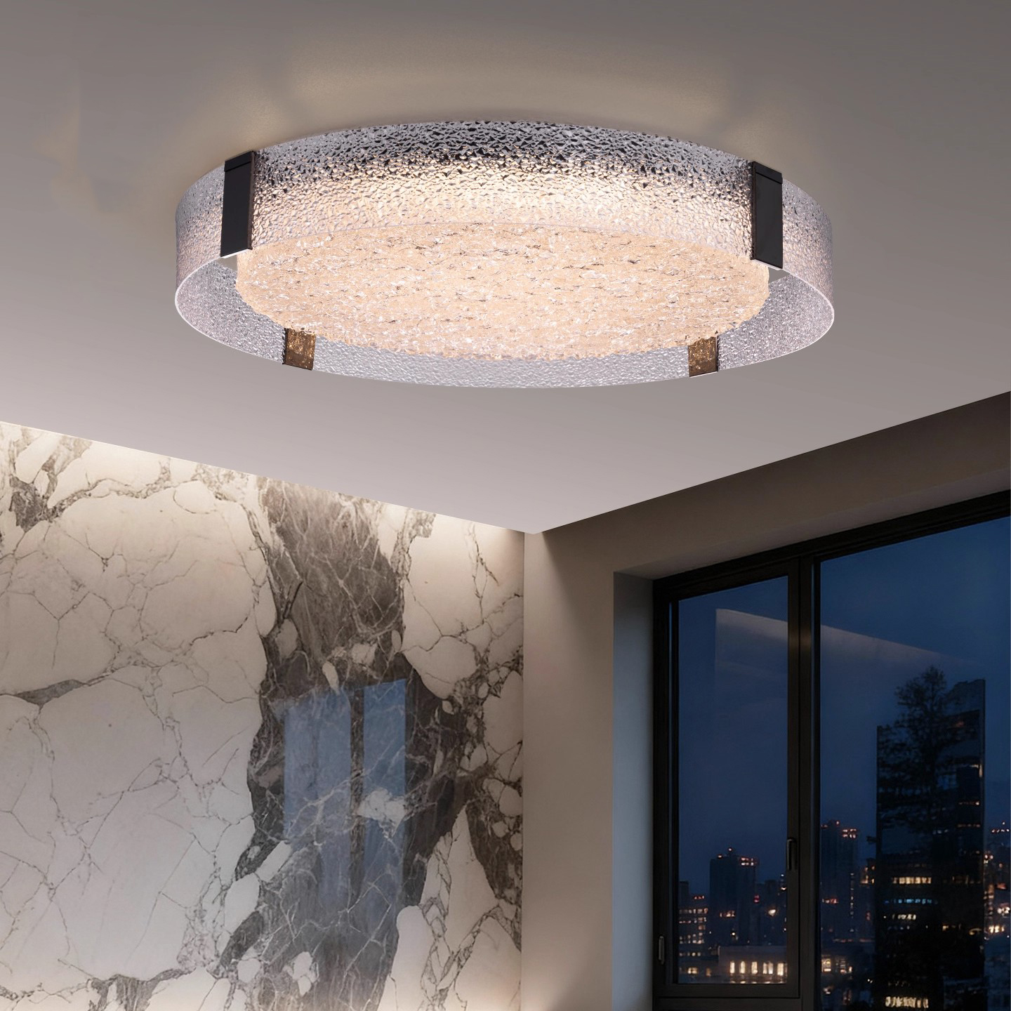 卧室吸顶灯2025新款意式极简轻奢高级感全光谱护眼主卧房间吸顶灯