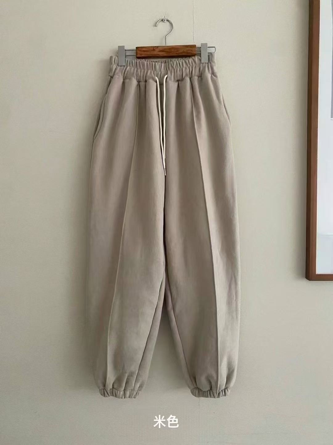 韩版休闲时尚加绒卫裤