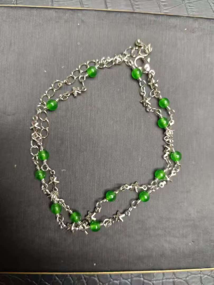 满天星绿项链H337