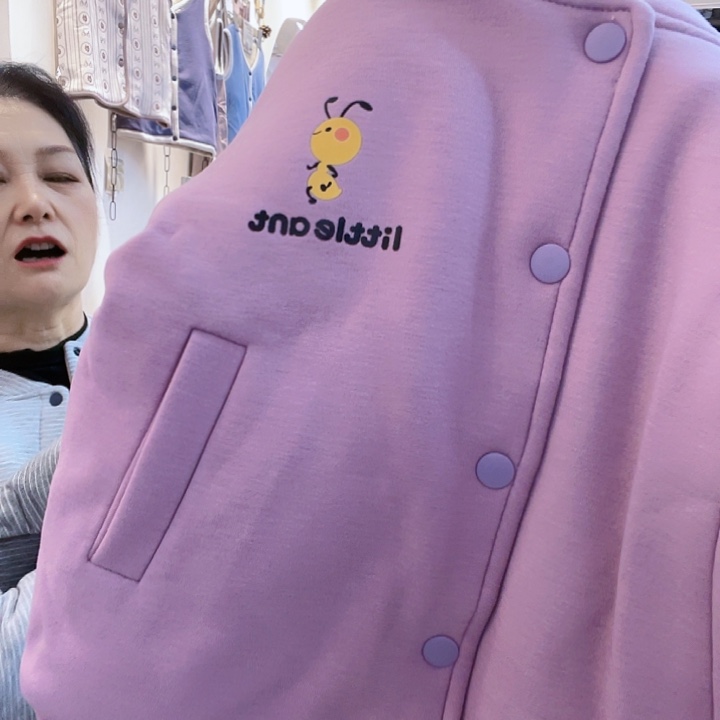 110紫色三层上衣