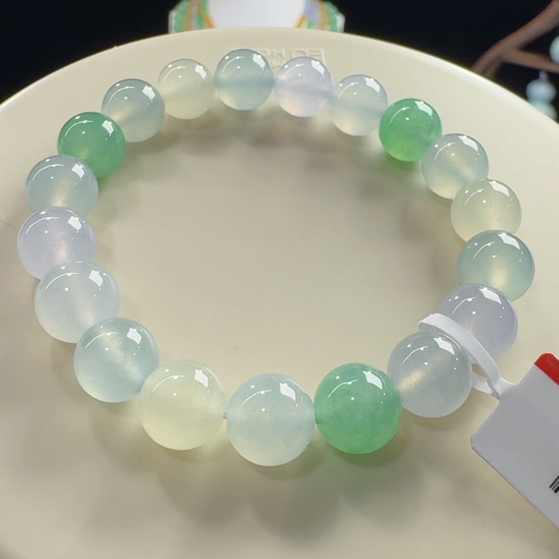 未镶嵌手链翡翠马卡龙单圈卡10mm