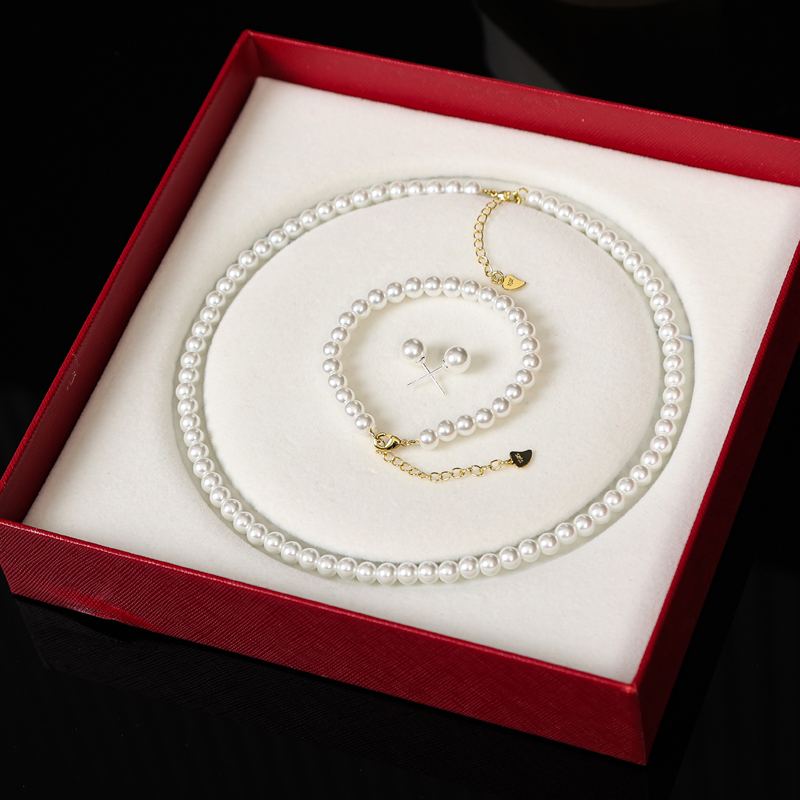 极光白6mm三件套小米珠