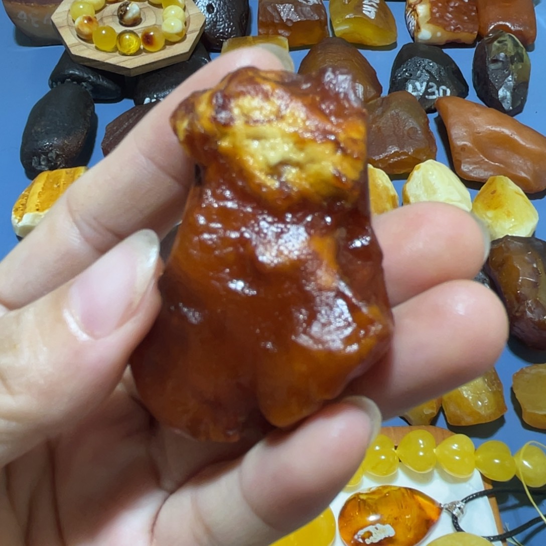 定制蜜蜡未镶嵌全皮