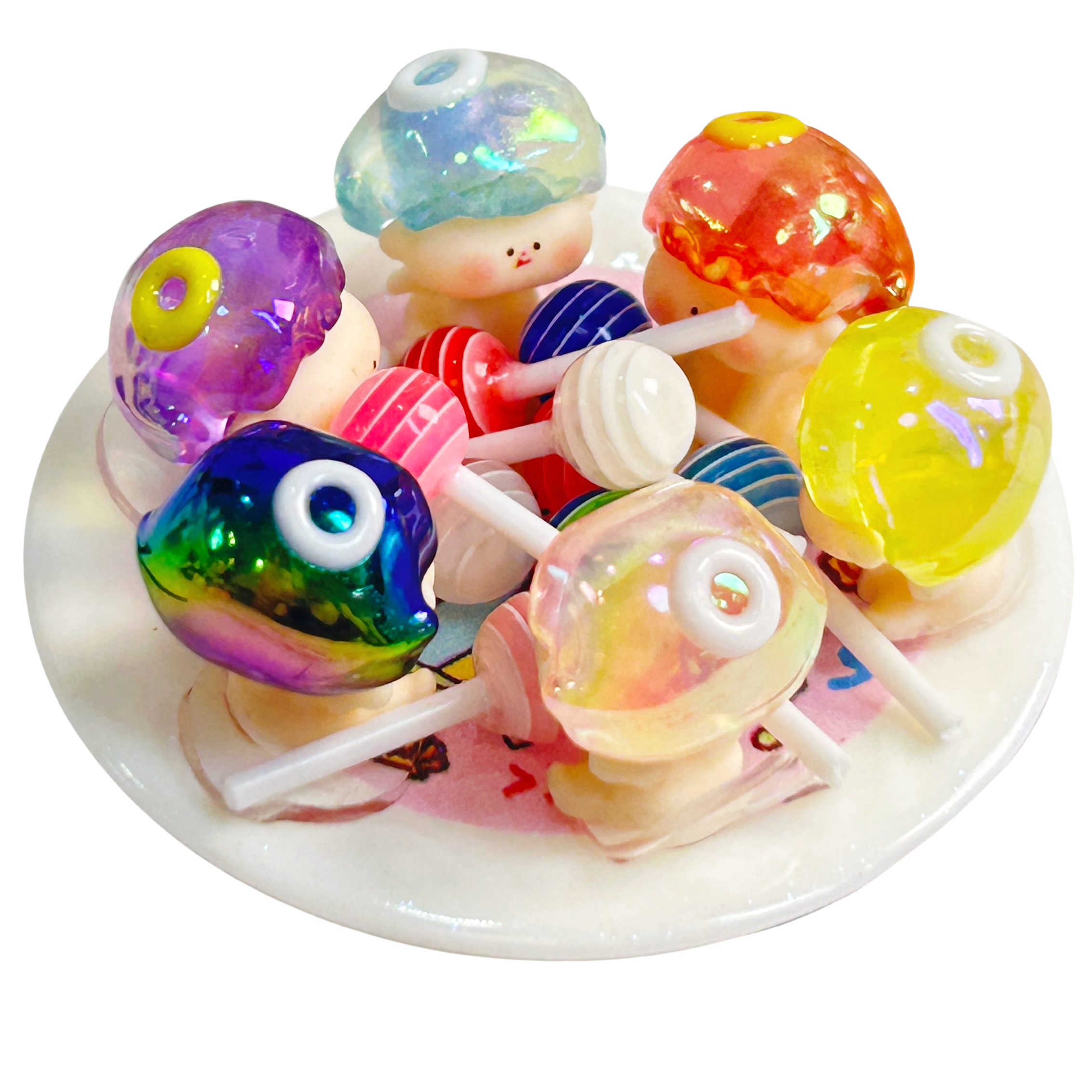 超迷你小鼻嘎天使李四树脂超好看桌面车载中控台摆件