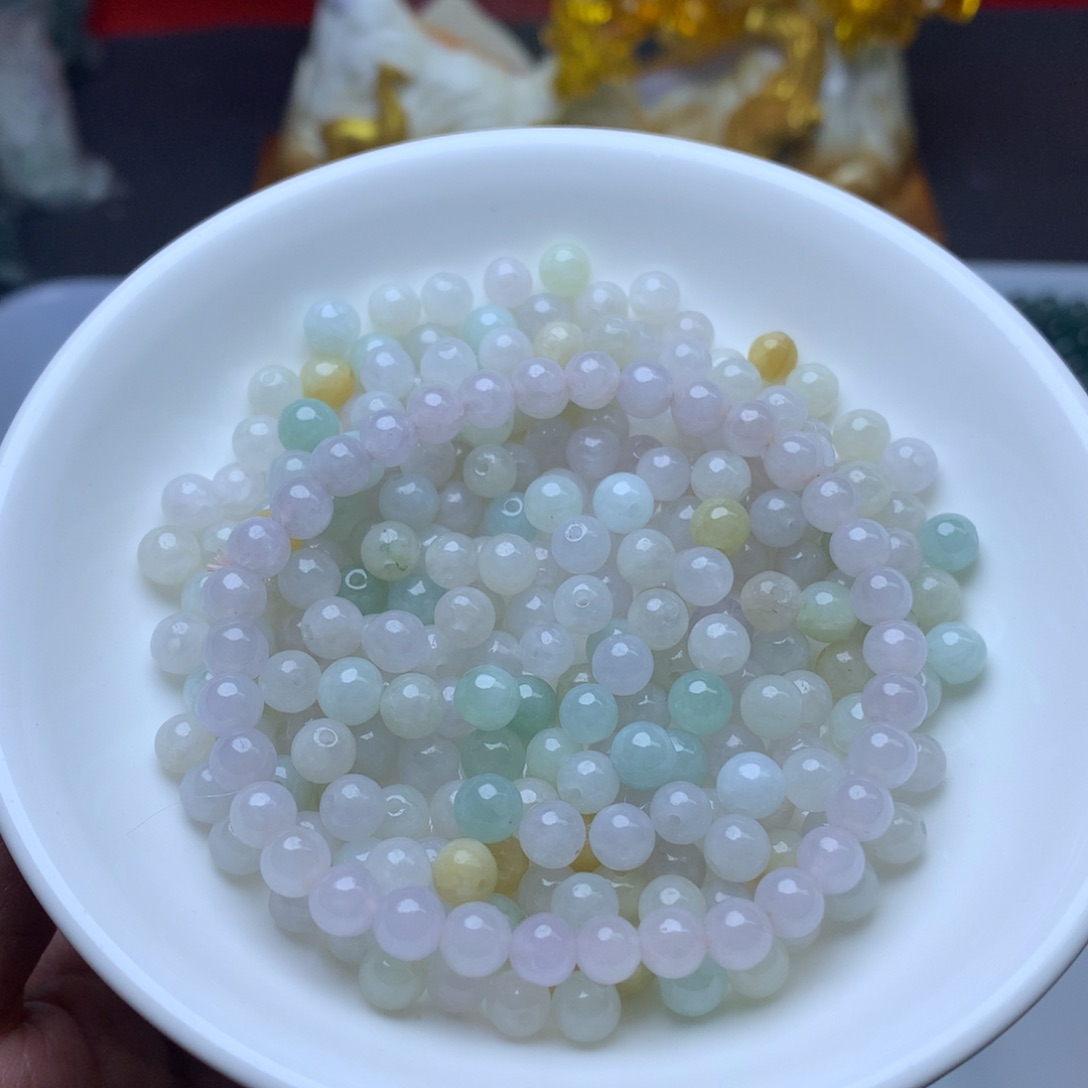 【闪购商品】翡翠手链未镶嵌卡5.4淡紫绿50个