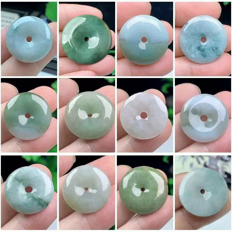 缅甸A货翡翠平安扣送妈妈送女友送小孩礼物汽车挂件多样性发其一