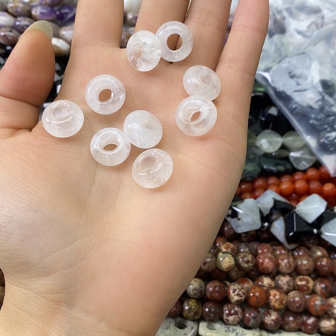 玛瑙/玉髓未镶嵌珠宝半成品白水随机四颗装