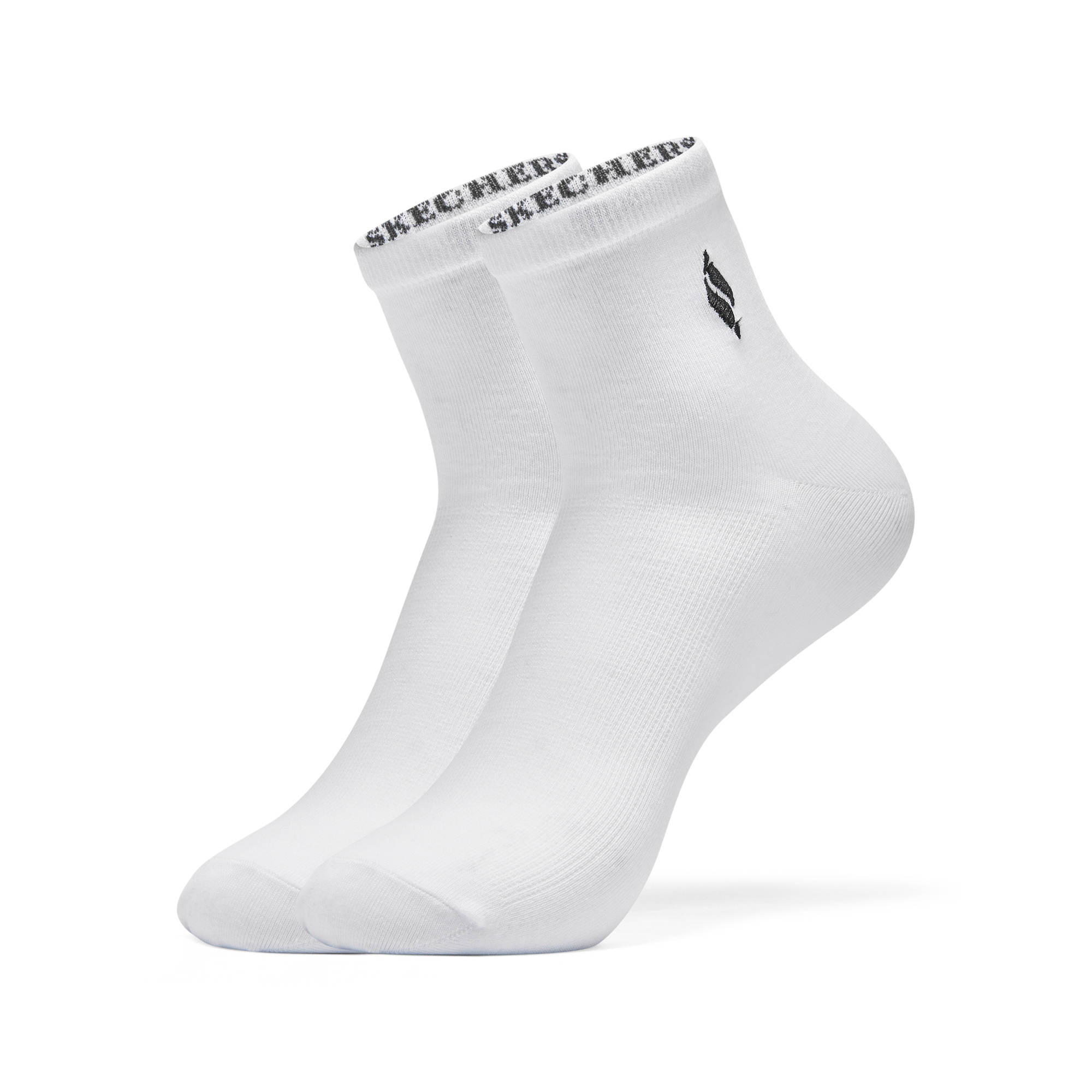 斯凯奇运动袜男女款舒适黑白简约舒适中性袜子短筒袜抗菌L222U042
