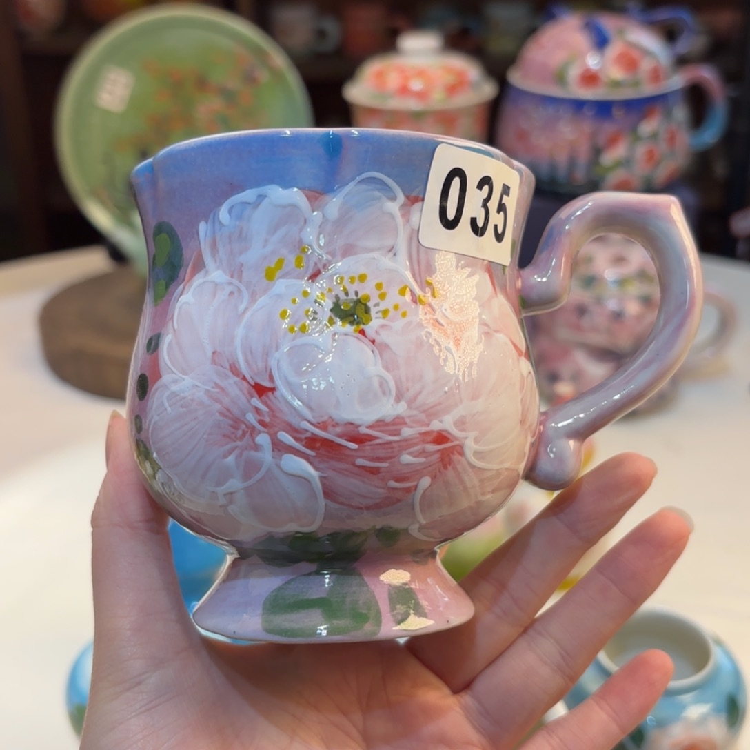 景德镇手绘高温釉下彩陶瓷茶具