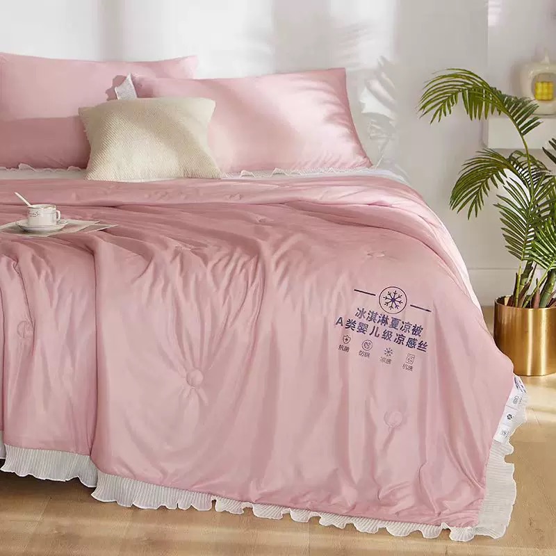 A类冰淇淋凉感丝夏凉被可机洗夏季空调被全棉双人薄款被 8200