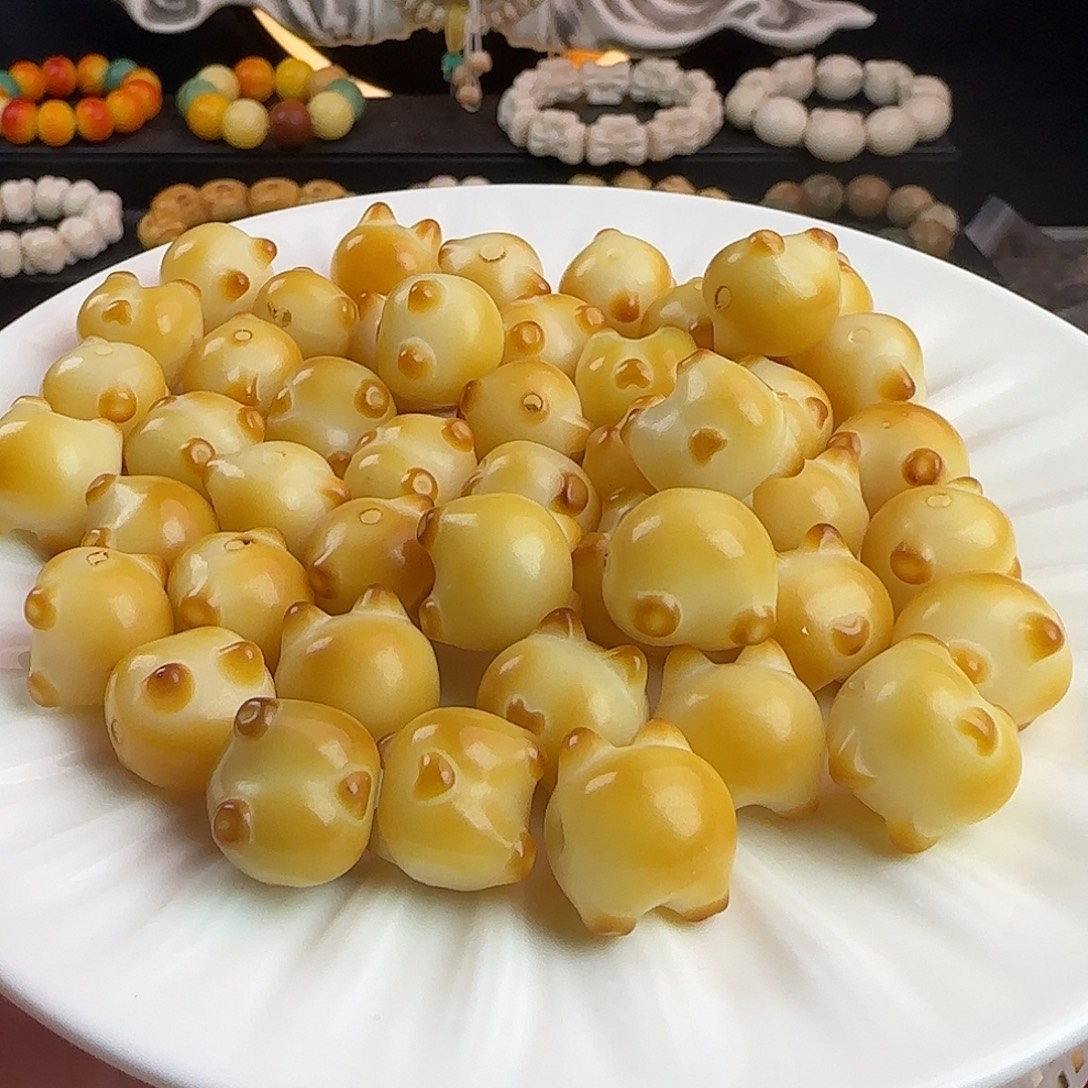 菩提根/象牙果手串瑕疵卡15×17柯基屁股20颗