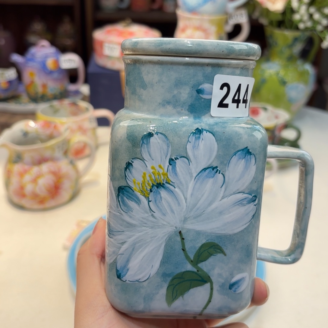 景德镇手绘高温釉下彩陶瓷茶具
