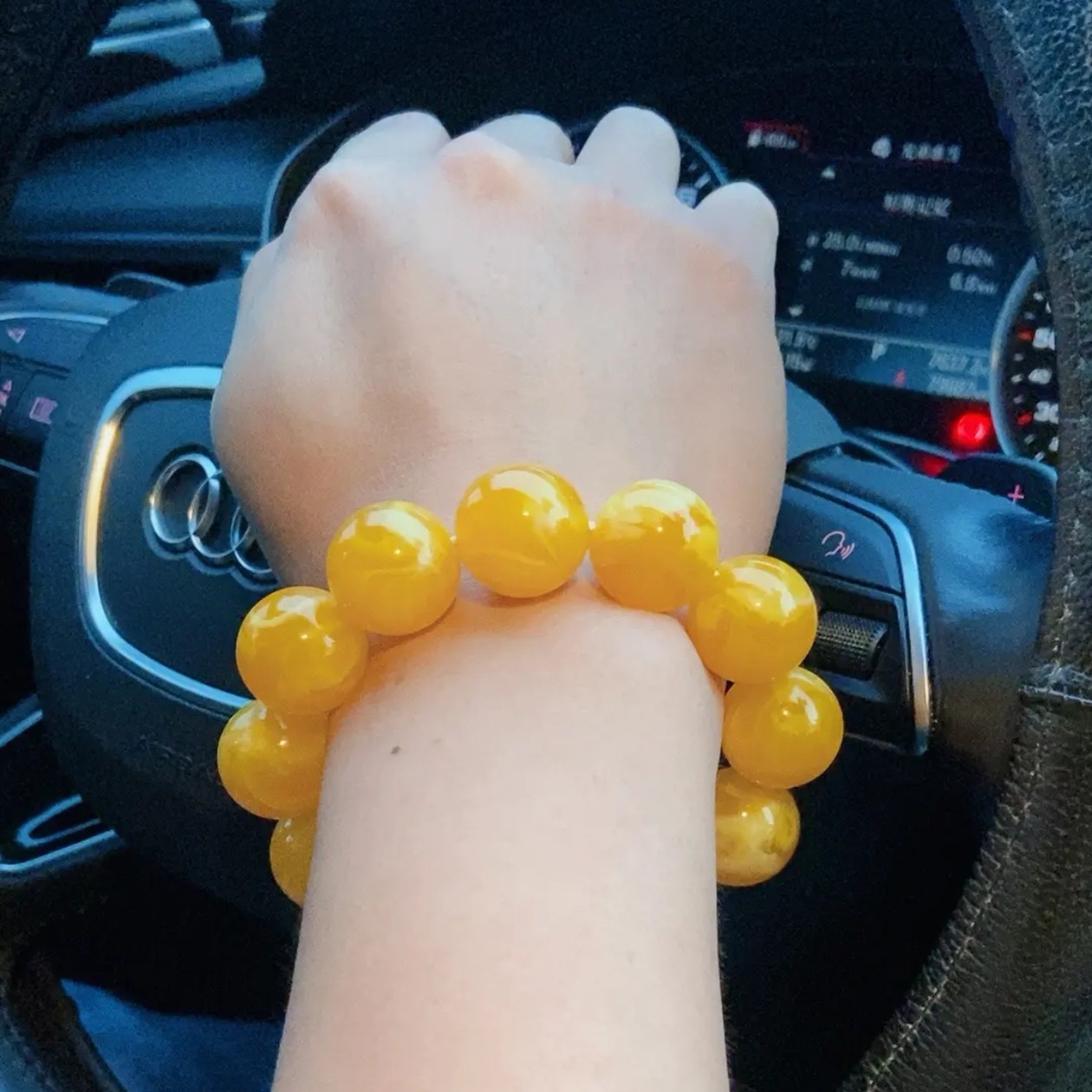 精品黄菩提单圈手串H002