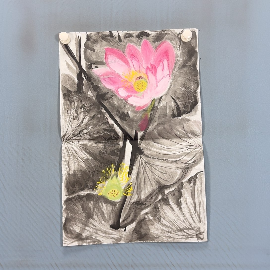 国画1354 牡丹图画师大