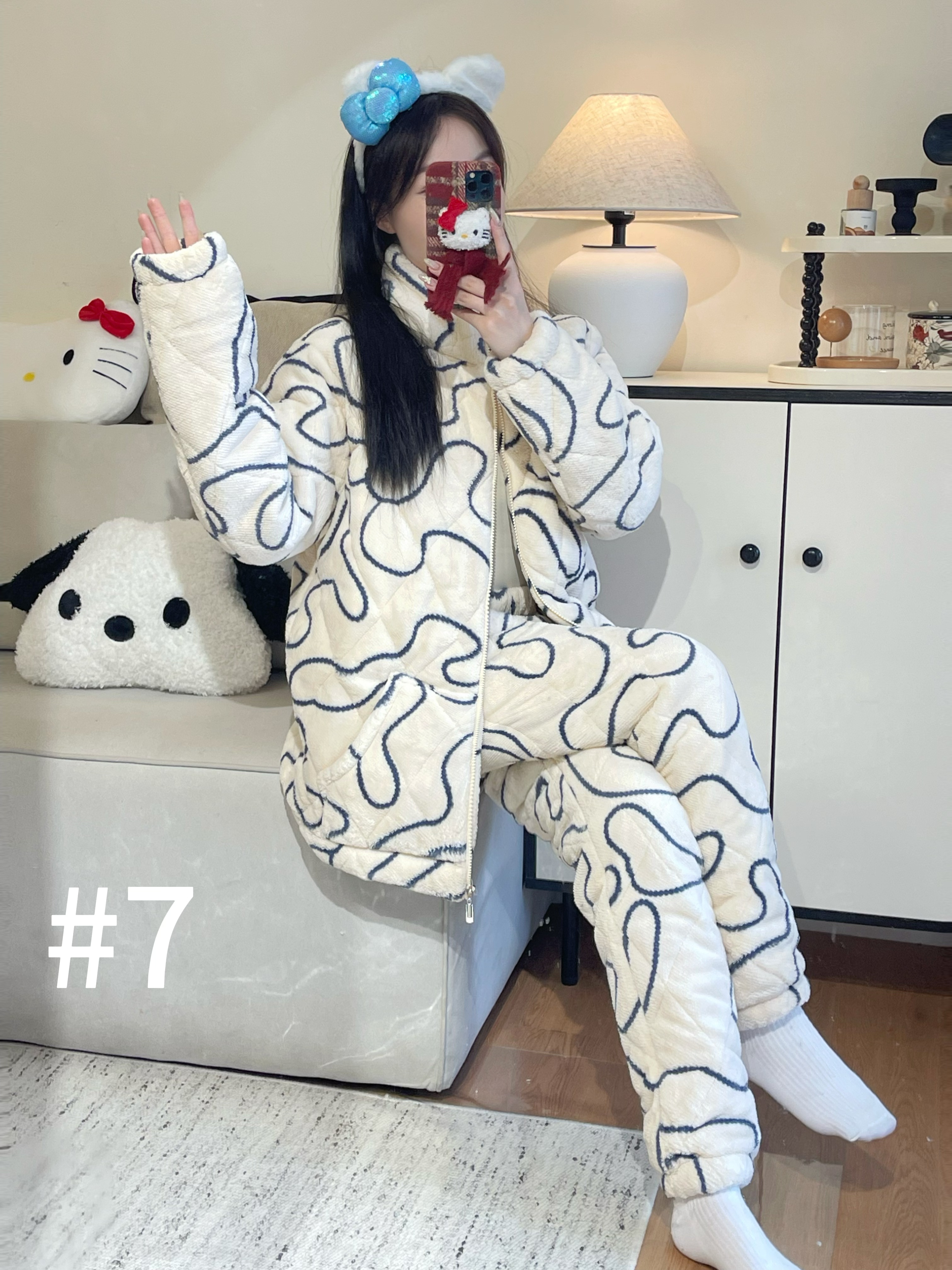 三层夹棉睡衣 找到相应的编码下单