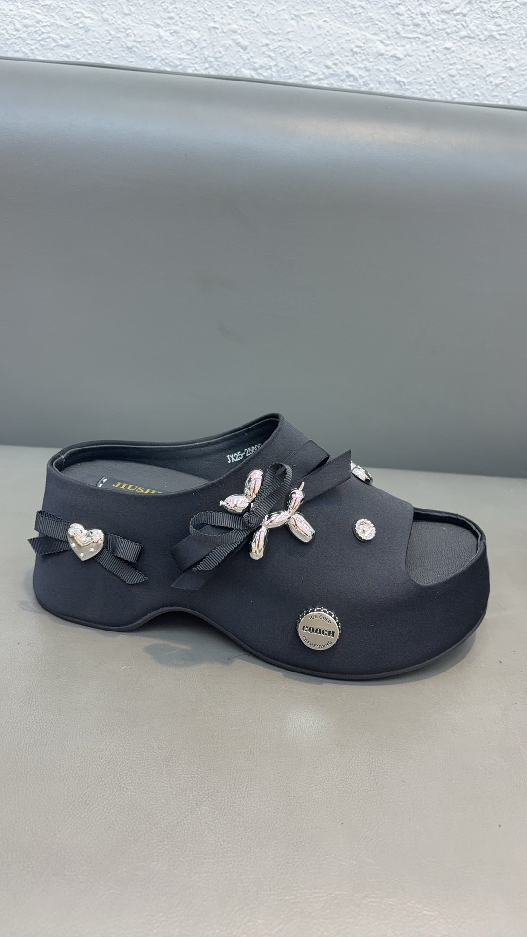 欧洲站2025夏季新款包头半拖鞋女蝴蝶结懒人拖鞋