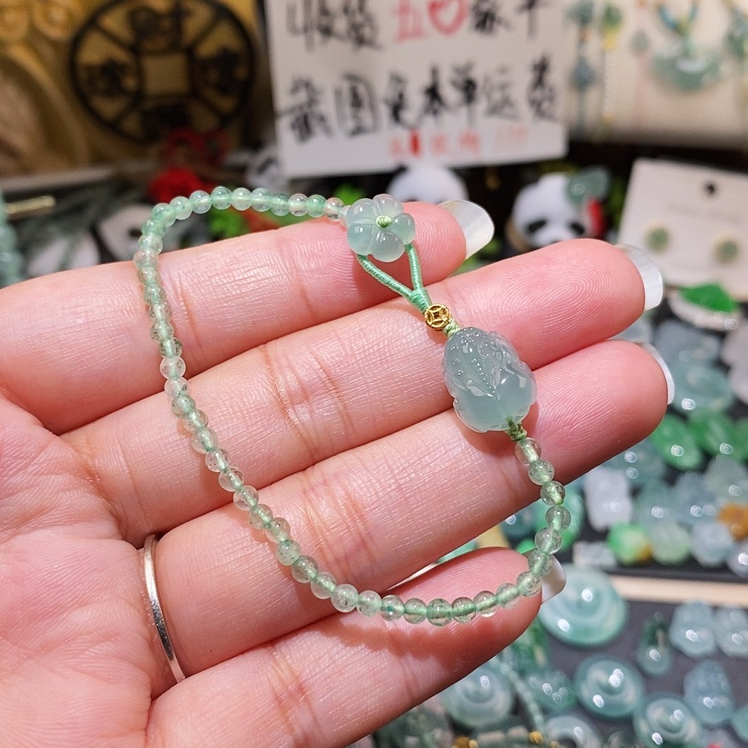 翡翠未镶嵌颈饰貔貅手链16