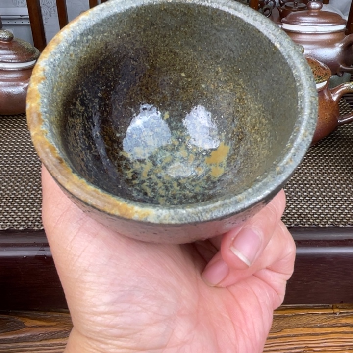 紫砂茶壶柴烧 压手杯