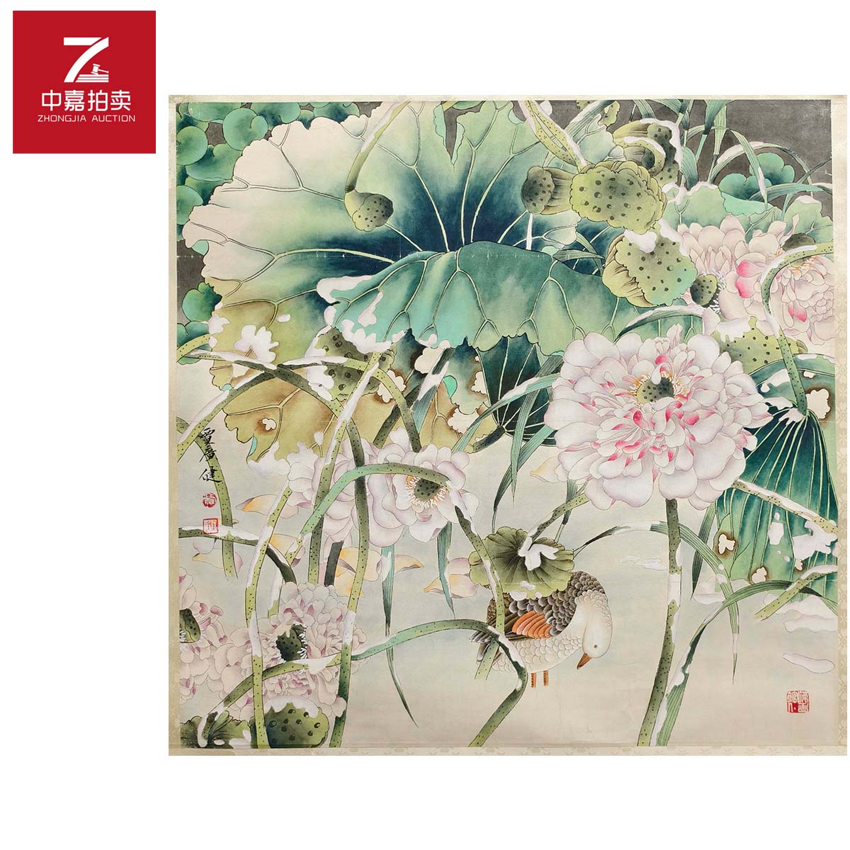 3-2-5 0002贾广健绘画镜片荷花65x66