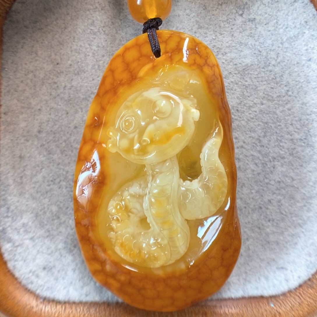 未镶嵌项链蜜蜡蜜蜡吊坠