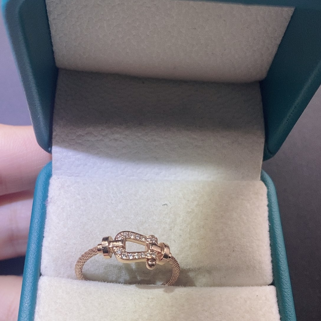 钻石戒指/指环18K金镶嵌扭绳戒指k玫14