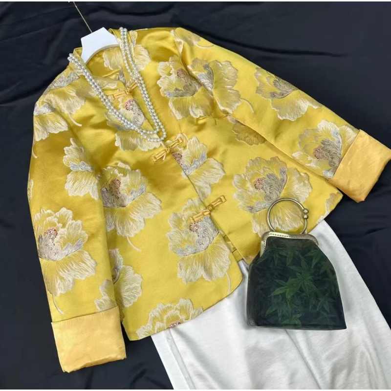 新款上衣重磅设计师款加厚新中式国风外套2024D9987-娇娇