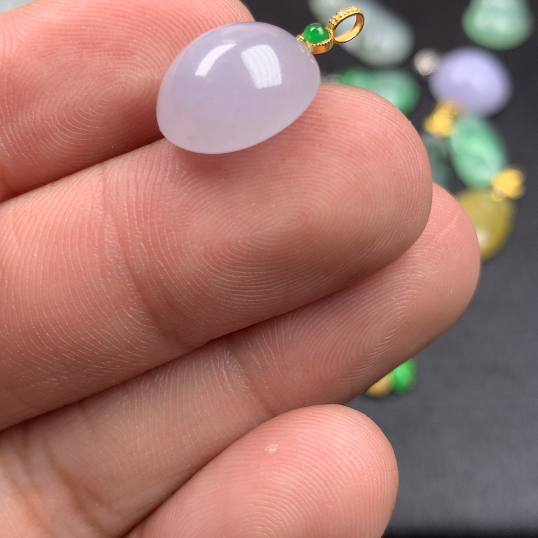 【闪购商品】颈饰18K金镶嵌翡翠翡翠