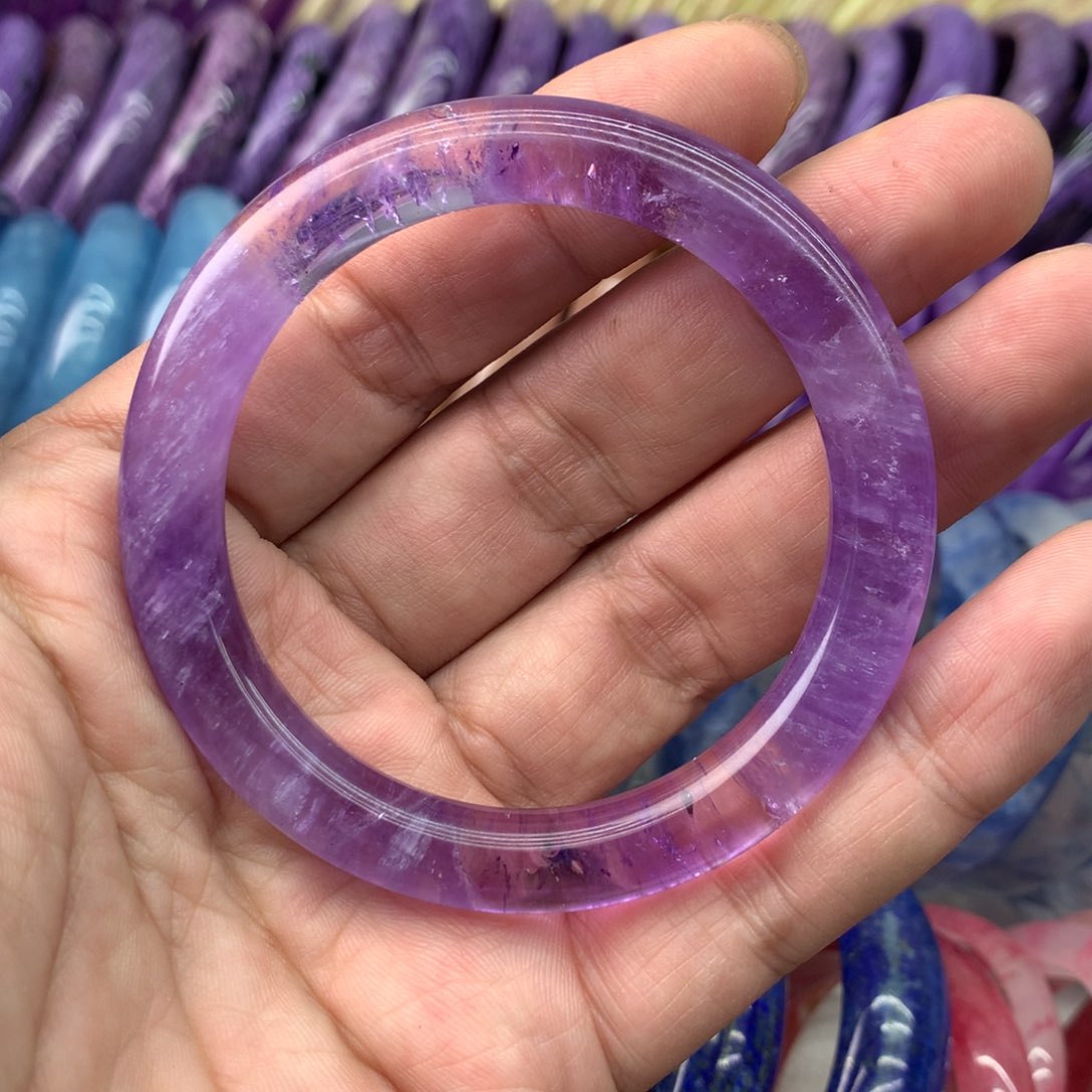 紫晶手镯未镶嵌手镯