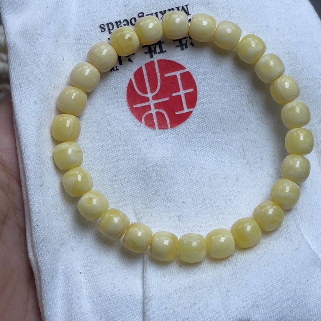 蜜蜡裸石未镶嵌8m蜜蜡手串