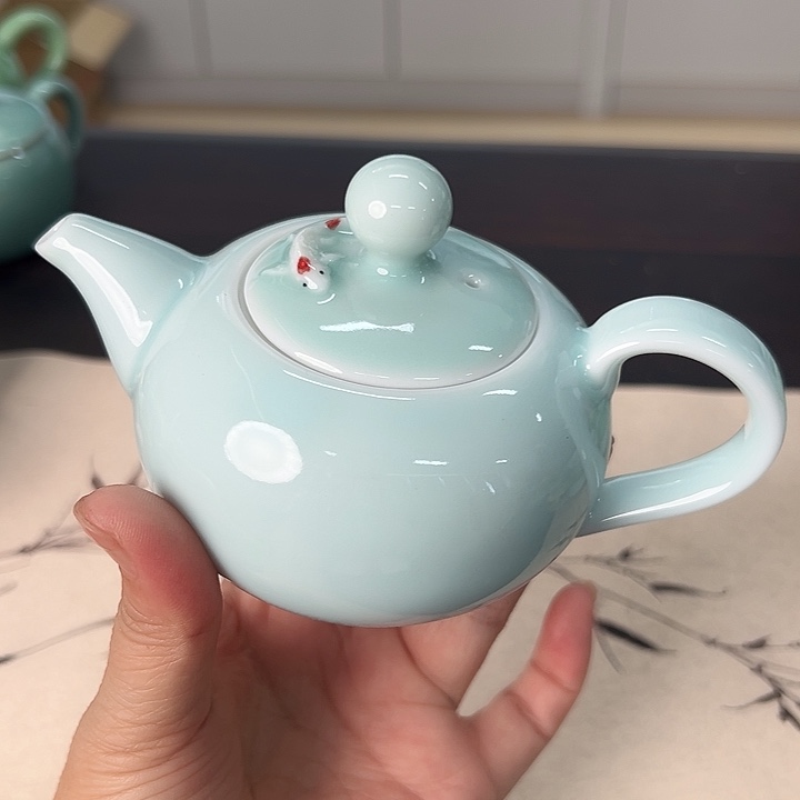 龙泉云间青瓷小米茶器