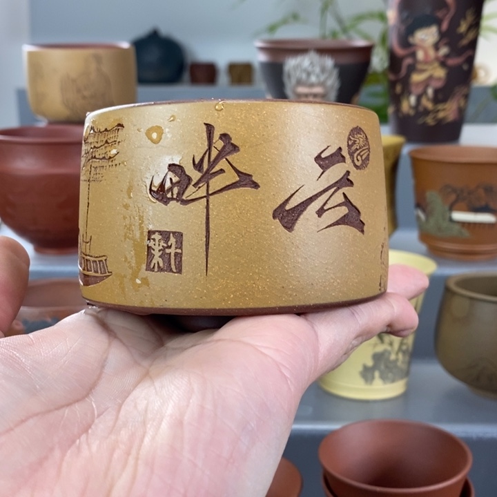 紫砂茶杯淄****门宜兴紫砂主人杯