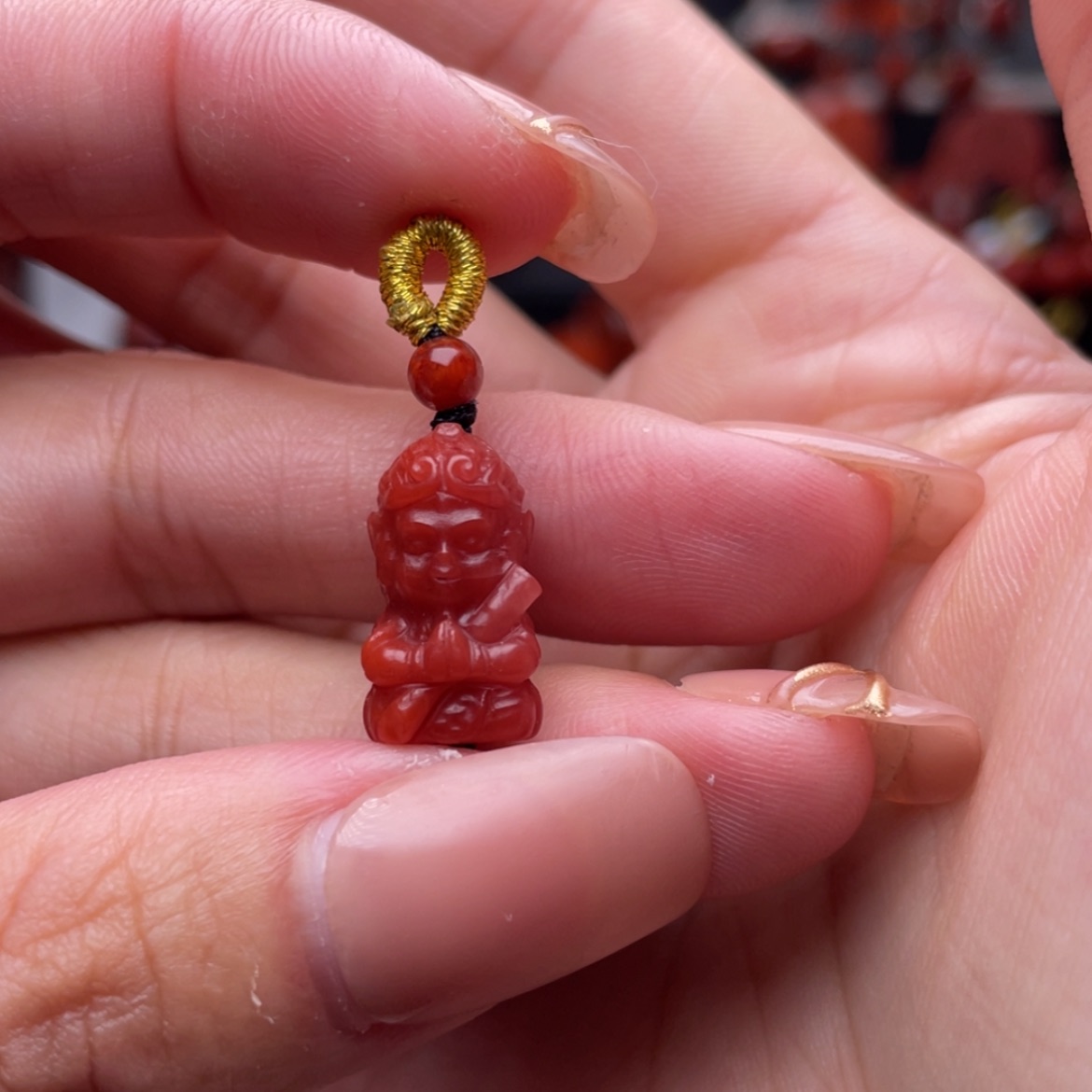 【闪购商品】南红玛瑙通孔悟空未镶嵌