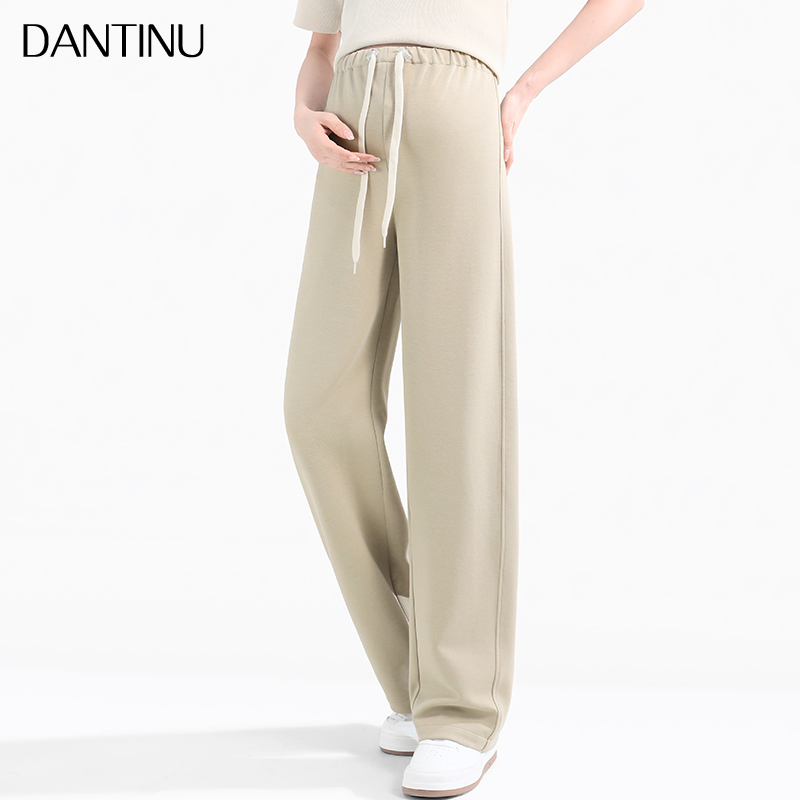 孕妇裤子春秋款2025新款休闲窄版阔腿裤外穿直筒春夏加长拖地长裤