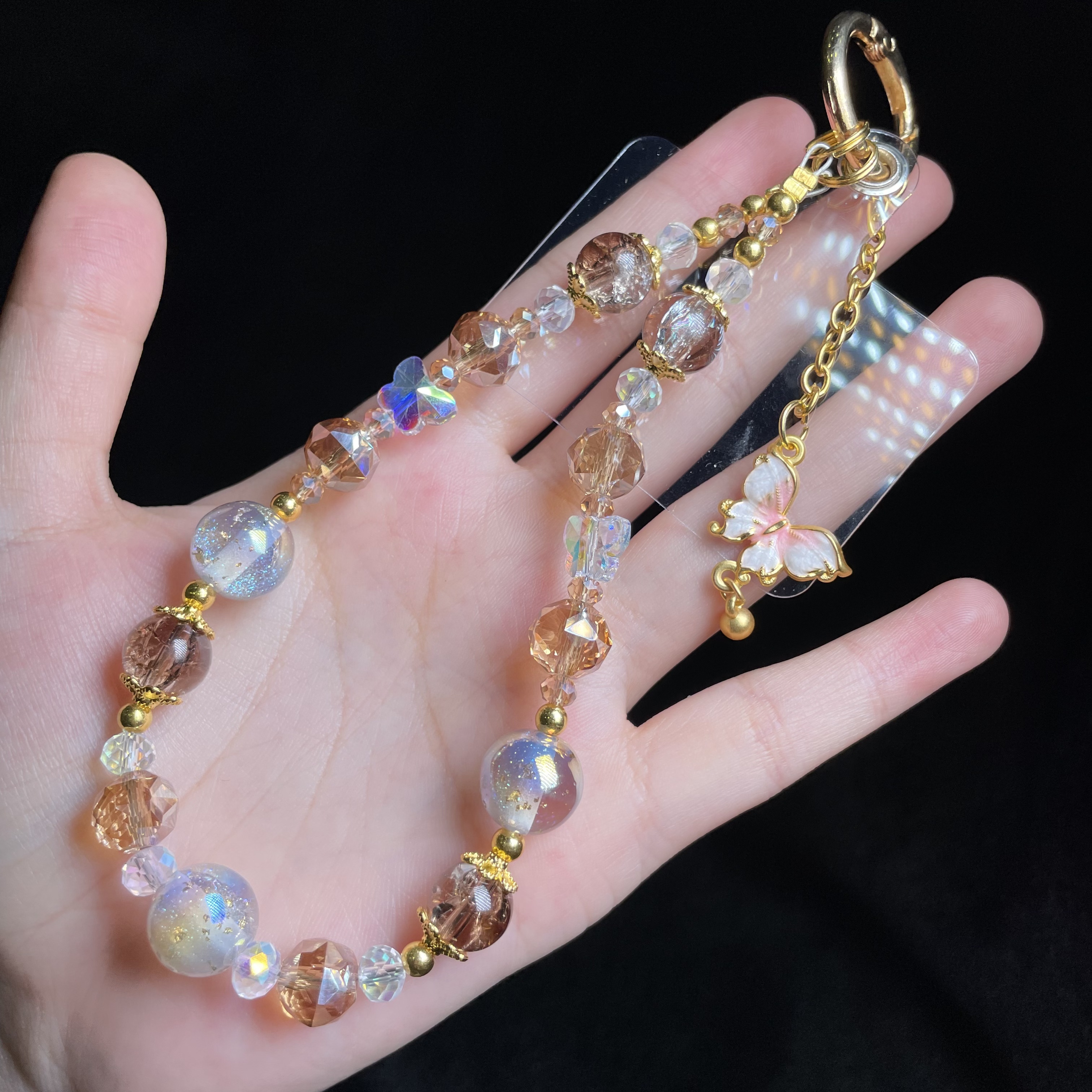 L【玉氏珠宝】琉璃手机挂-约5-12mm 多样性发一 CAN1400599