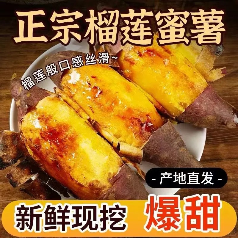 正品云南高山新鲜现挖丝滑榴莲蜜薯口感香甜软糯番薯红薯金时流蜜