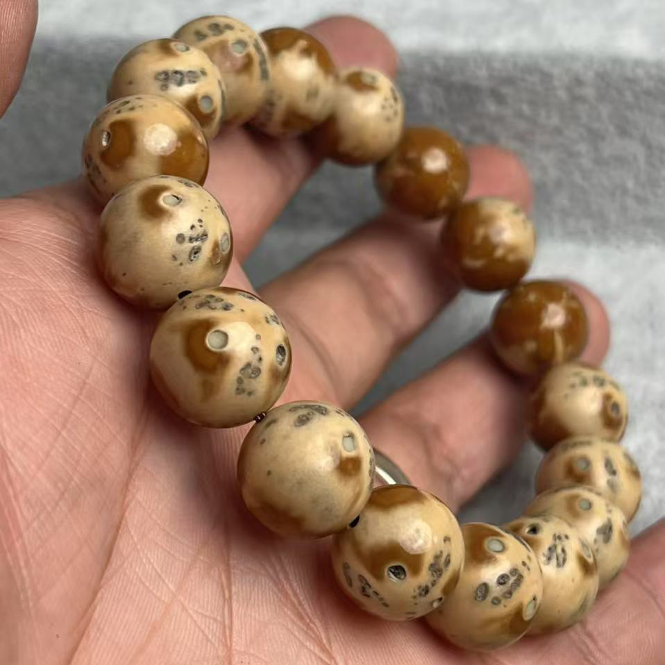 招财紫金鼠熊猫正圆珠花皮鼠